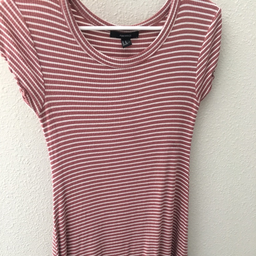 T-shirt striped dress forever 21